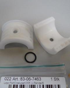 Bearing half POM for trough auger 205mm M&M